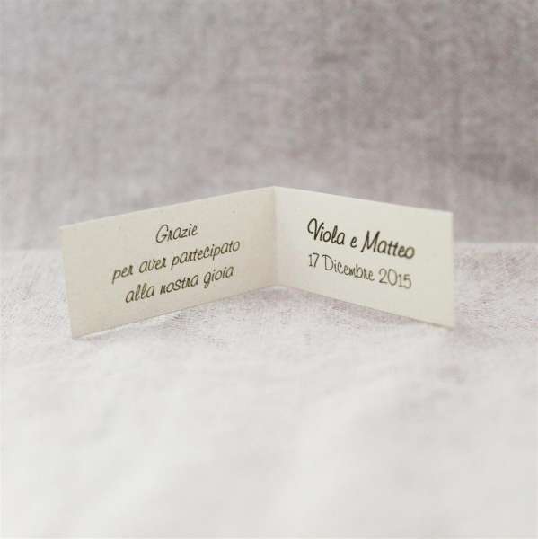 bigliettini confetti matrimonio ecologico